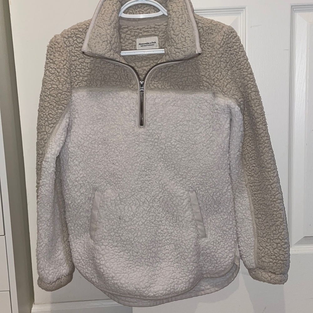 Womens Abercombie & Fitch Soft A&F Sherpa fleece Sweater